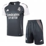 Tuta da Track Real Madrid Manica Corta 2024-2025 Grigio - Pantaloncini