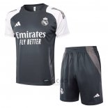 Tuta da Track Real Madrid Manica Corta 2024-2025 Grigio - Pantaloncini