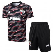 Tuta da Track Sao Paulo Manica Corta 2024-2025 Nero - Pantaloncini