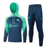 Tuta da Track di Felpa FC Barcellona Bambino 2023-2024 Blu e Verde