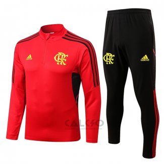 Tuta da Track di Felpa Flamengo 2022-2023 Rosso