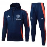 Tuta da Track di Felpa Manchester United 2024-2025 Blu