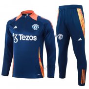 Tuta da Track di Felpa Manchester United 2024-2025 Blu