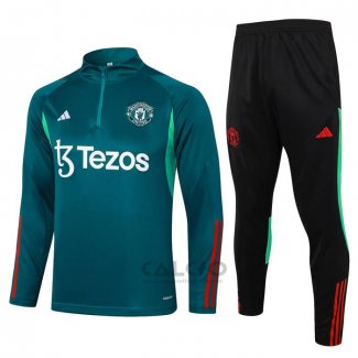 Tuta da Track di Felpa Manchester United 2024-2025 Verde