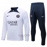 Tuta da Track di Felpa Paris Saint-Germain 2022-2023 Bianco