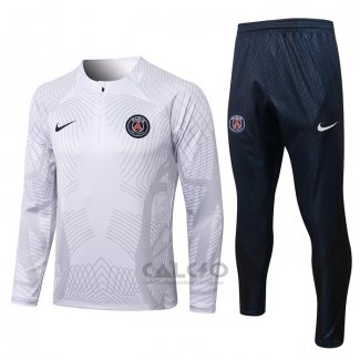 Tuta da Track di Felpa Paris Saint-Germain 2022-2023 Bianco