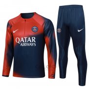 Tuta da Track di Felpa Paris Saint-Germain 2023-2024 Rosso