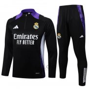 Tuta da Track di Felpa Real Madrid 2024-2025 Nero