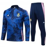 Tuta da Track di Felpa Real Madrid Dragon 2024-2025 Blu