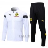 Tuta da Track di Giacca Borussia Dortmund 2022-2023 Bianco