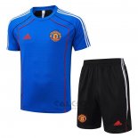 Conjunto Polo Manchester United 2025-2026 Blu