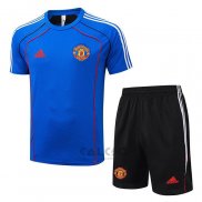 Conjunto Polo Manchester United 2025-2026 Blu