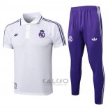 Set Polo Real Madrid 2025-2026 Bianco Purpura