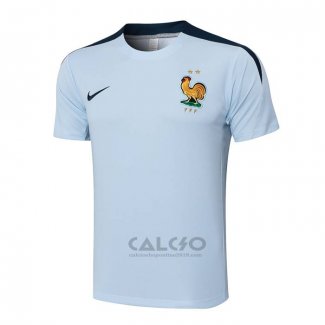 Maglia Allenamento Francia 2024-2025 Blu Claro