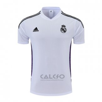 Maglia Allenamento Real Madrid 2022-2023 Bianco e Purpura