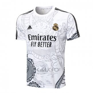 Maglia Allenamento Real Madrid Dragon 2024-2025 Bianco
