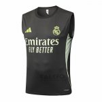 Maglia Allenamento Real Madrid Senza Maniche 2025-2026 Grigio Verde