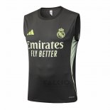 Maglia Allenamento Real Madrid Senza Maniche 2025-2026 Grigio Verde