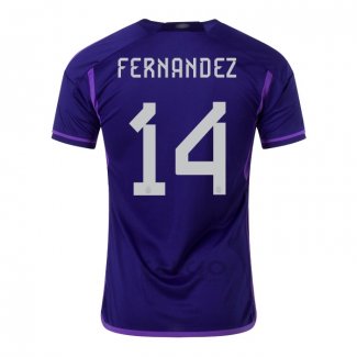 Maglia Argentina Giocatore Fernandez Away 2022