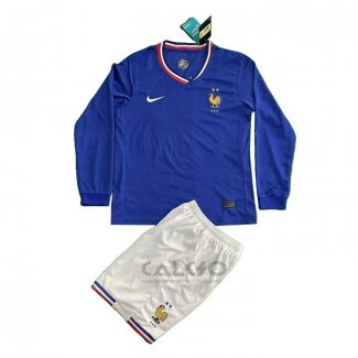 Maglia Francia Home Manica Lunga Bambino 2024