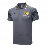 Maglia Polo Borussia Dortmund 2023-2024 Grigio
