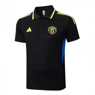Maglia Polo Manchester United 2025-2026 Nero Giallo