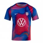 Maglia Prematch Stati Uniti 2024 Blu e Rosso