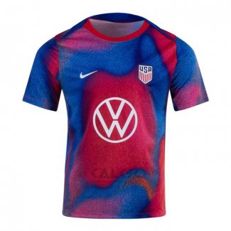 Maglia Prematch Stati Uniti 2024 Blu e Rosso