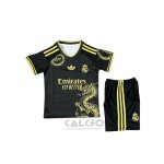 Maglia Real Madrid Dragon Bambino 2025 Nero