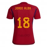 Maglia Spagna Giocatore Jordi Alba Home 2022
