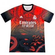 Maglia Real Madrid Dragon 2024-2025 Rosso Thailandia