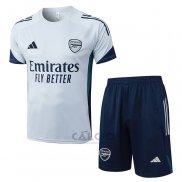 Tuta da Track Arsenal Manica Corta 2025-2026 Grigio - Pantaloncini