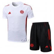 Tuta da Track Bayern Monaco Manica Corta 2025-2026 Bianco - Pantaloncini