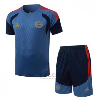 Tuta da Track Bayern Monaco Manica Corta 2026-2027 Blu - Pantaloncini