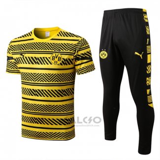 Tuta da Track Borussia Dortmund Manica Corta 2022-2023 Giallo