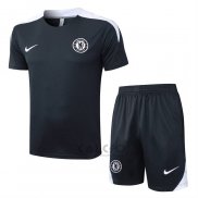 Tuta da Track Chelsea Manica Corta 2025-2026 Grigio - Pantaloncini