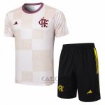 Tuta da Track Flamengo Manica Corta 2024-2025 Bianco - Pantaloncini