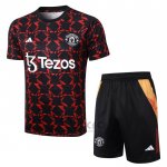 Tuta da Track Manchester United Manica Corta 2024-2025 Rosso - Pantaloncini
