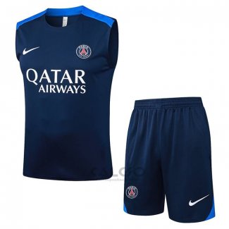 Tuta da Track Paris Saint-Germain Senza Maniche 2025-2026 Blu