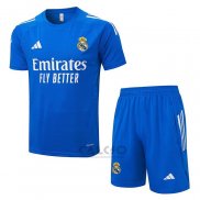 Tuta da Track Real Madrid Manica Corta 2025-2026 Blu Bianco - Pantaloncini