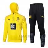 Tuta da Track di Felpa Borussia Dortmund 2023-2024 Giallo e Nero