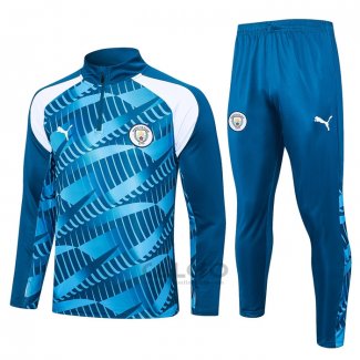 Tuta da Track di Felpa Manchester City Bambino 2023-2024 Blu