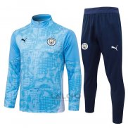 Tuta da Track di Felpa Manchester City Bambino 2025-2026 Blu