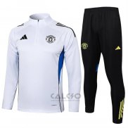 Tuta da Track di Felpa Manchester United 2025-2026 Bianco