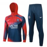 Tuta da Track di Felpa Paris Saint-Germain 2023-2024 Rosso e Blu