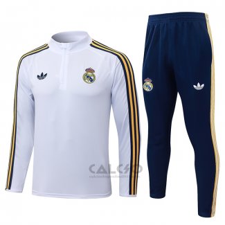 Tuta da Track di Felpa Real Madrid 2026-2027 Bianco