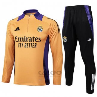 Tuta da Track di Felpa Real Madrid 2024-2025 Giallo
