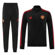 Tuta da Track di Giacca Manchester United 2024-2025 Nero