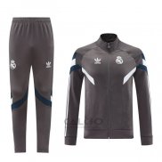 Tuta da Track di Giacca Real Madrid 2024-2025 Grigio