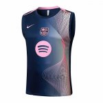 Maglia Allenamento FC Barcellona Senza Maniche 2025-2026 Nero Rosa